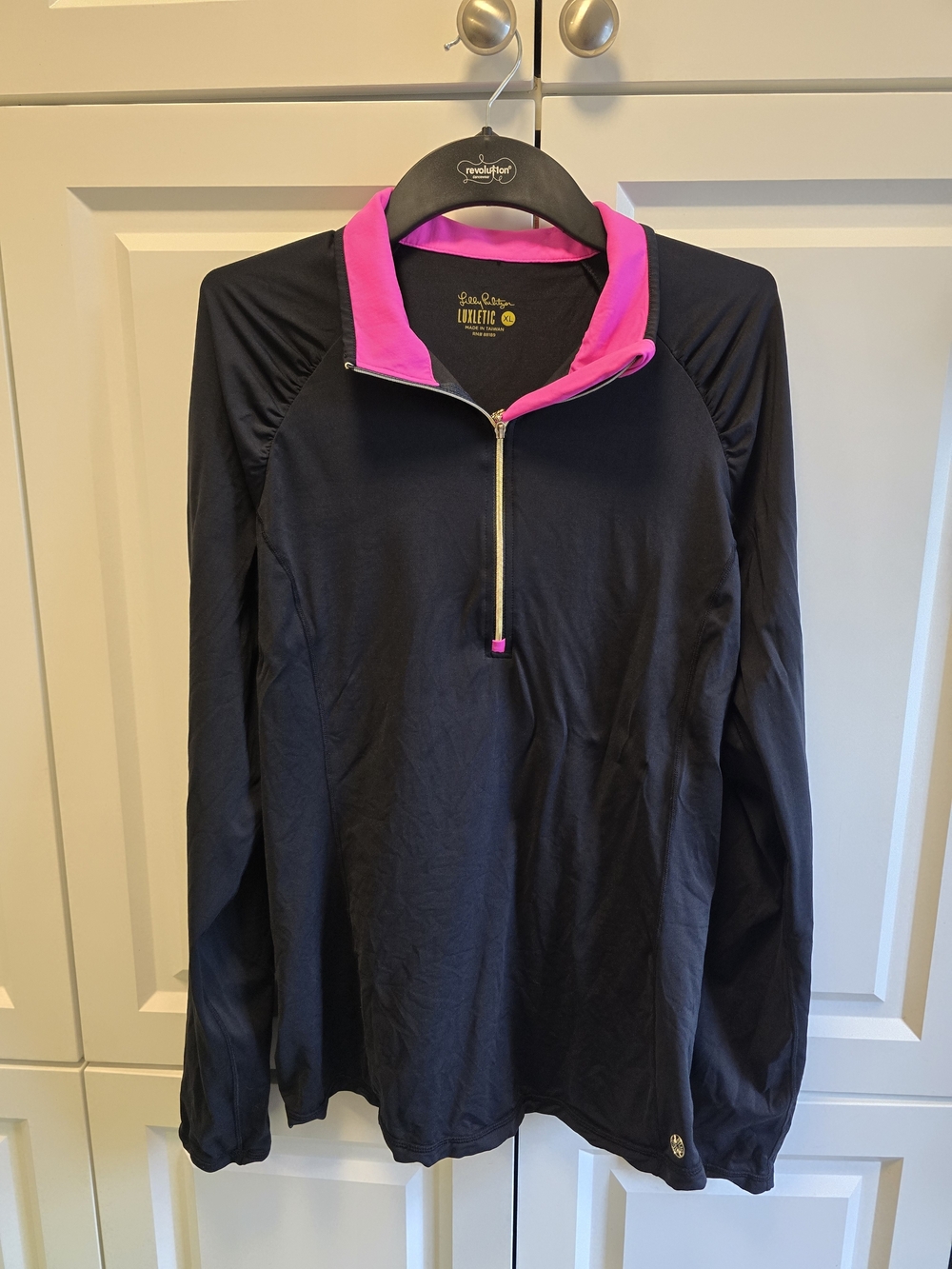 Lilly Pulitzer Size XL Women's Justine Luxletic Pullover *Onyx* UPF 50+ Golf